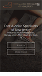 Mobile Screenshot of footandanklespecialistsofnj.com